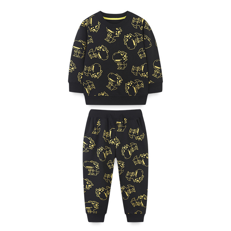 Hot Sale Toddler Boy Suit Clothes 100% Cotton Kids Clothing Fleece Sweatshirt Two Piece Sets Toddler boy clothing sets