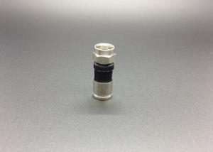 China F Coaxial Cable Connector Twist On Compression Type Zinc Alloy / Nickel Plated on sale