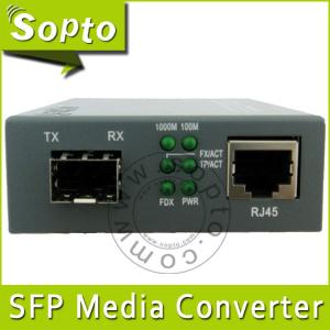 China 1000M Media Converter SFP , Fiber Optic Ethernet Media Converter LC Connector wholesale