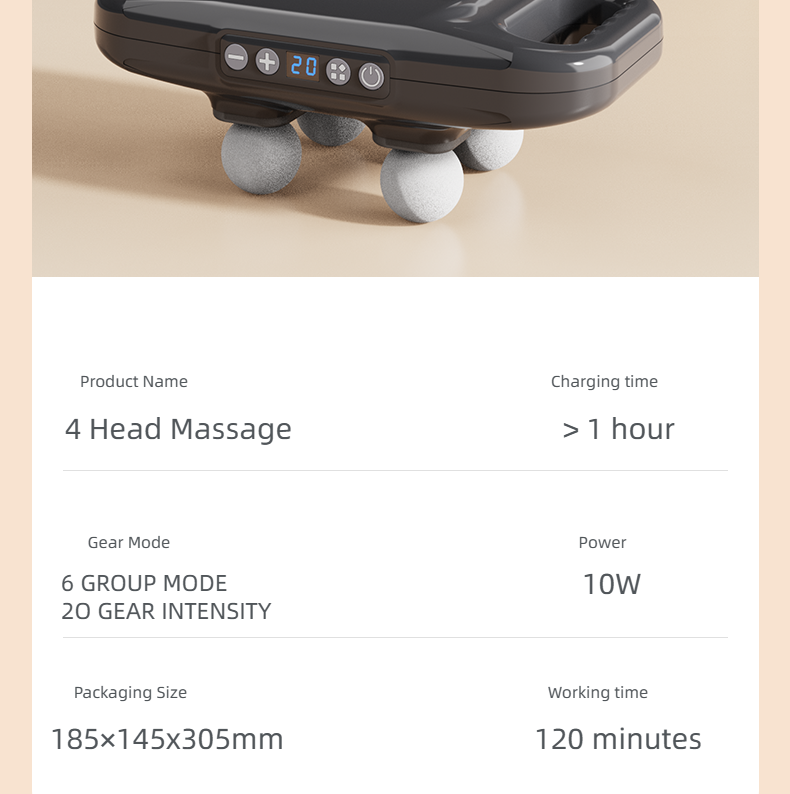 Wireless Handheld Electric Muscle Fascia Massage Gun For Back Waist Shoulder Body Muscle
