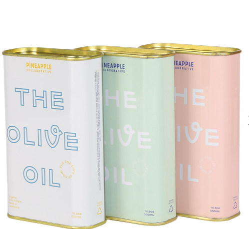 Personalized CMYK BPA Free Food Grade Olive Oil Tin Cans