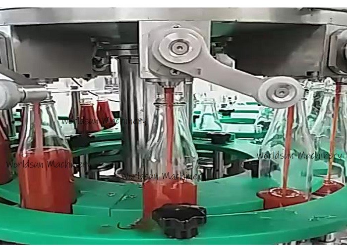 Full Automatic stainless steel 12000 - 14000BPH Ketchup Filling Machine glass bottle plastic bottle