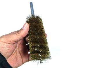 China USA Hot Selling 40mm Diameter Single Spiral Twisted Brass Wire Tube Cleaning Brush wholesale