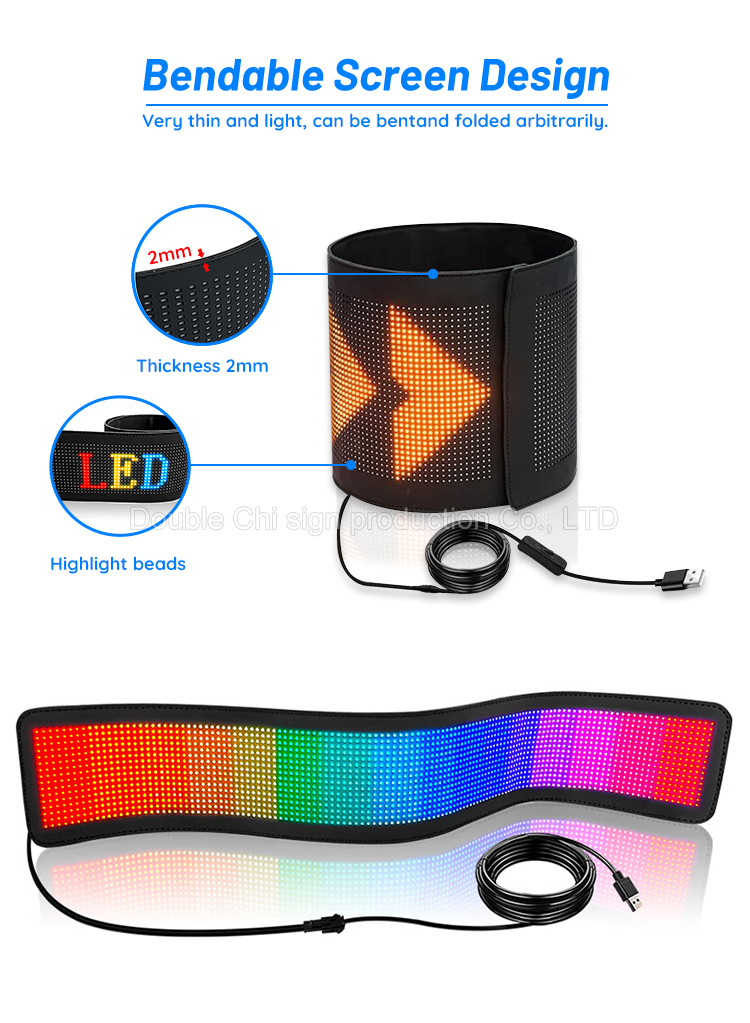 LED Car Sign Board Indoor LED Digital Signage for Advertising Publish Smart App Control