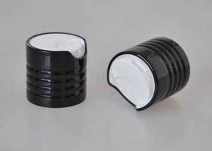 China 24mm Disc Top Cap , Black Plastic Bottle Caps Outer Aluminum Cover wholesale