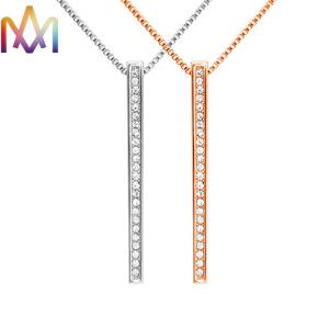 China Nickel Free SS304 Cuboid Bar Necklace Engraved wholesale
