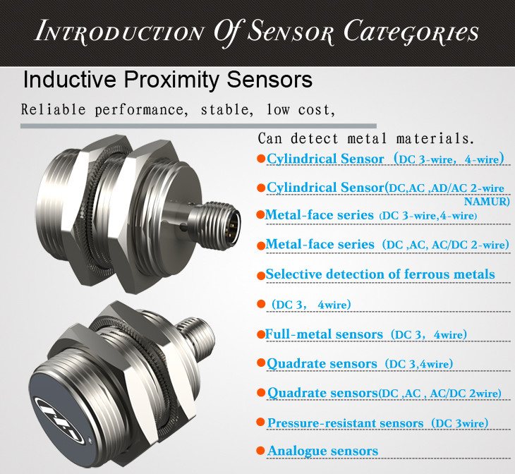 M12 capacitive sensor liquid level sensor can be used for induction of metal nonmetal plastic water and oil, etc