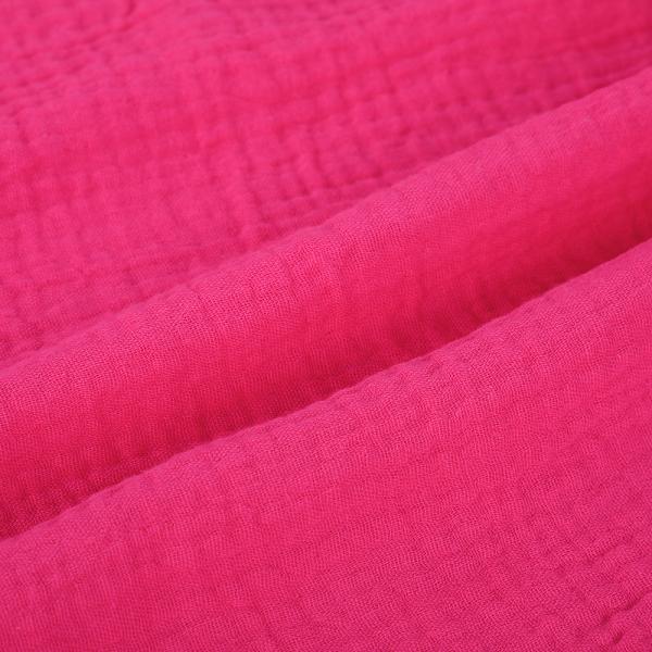 High Quality Breathable Anti-bacterial Double Gauze Crinkle Muslin Crushed Italian Crepe Fabric Supplier for Clothing