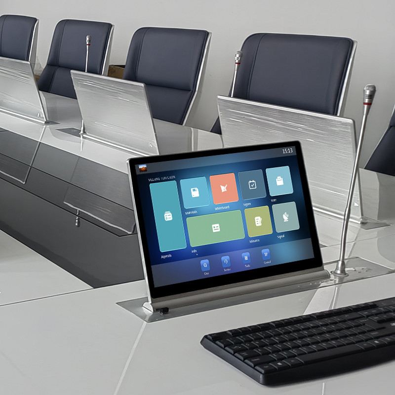 17.3 inch Ultra-thin LCD screen lifter paperless conference system