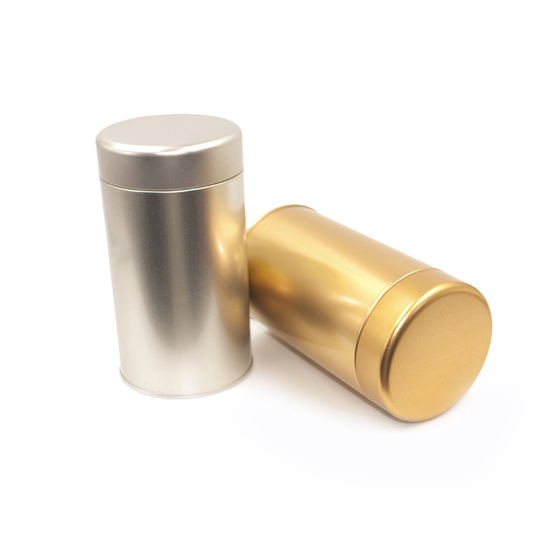 Wholesale Empty Tea Tins Loose Leaf Tea Containers Round Metal Containers with Lids