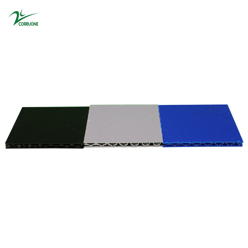 Grey Corrugated Plastic Panels 4x8 Polypropylene Honeycomb Panels