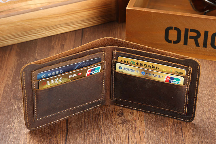 Men's Ultra-thin Designer Wallets made of GENUINE LEATHER with Credit Card Slots
