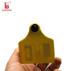 China UHF RFID EID Livestock Ear Tags ISO18000-6C 75mm*65mm 860-960Mhz 5 Meters Range wholesale