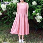 Women high quality one piece summer sleeveless casual dress women winter dresses