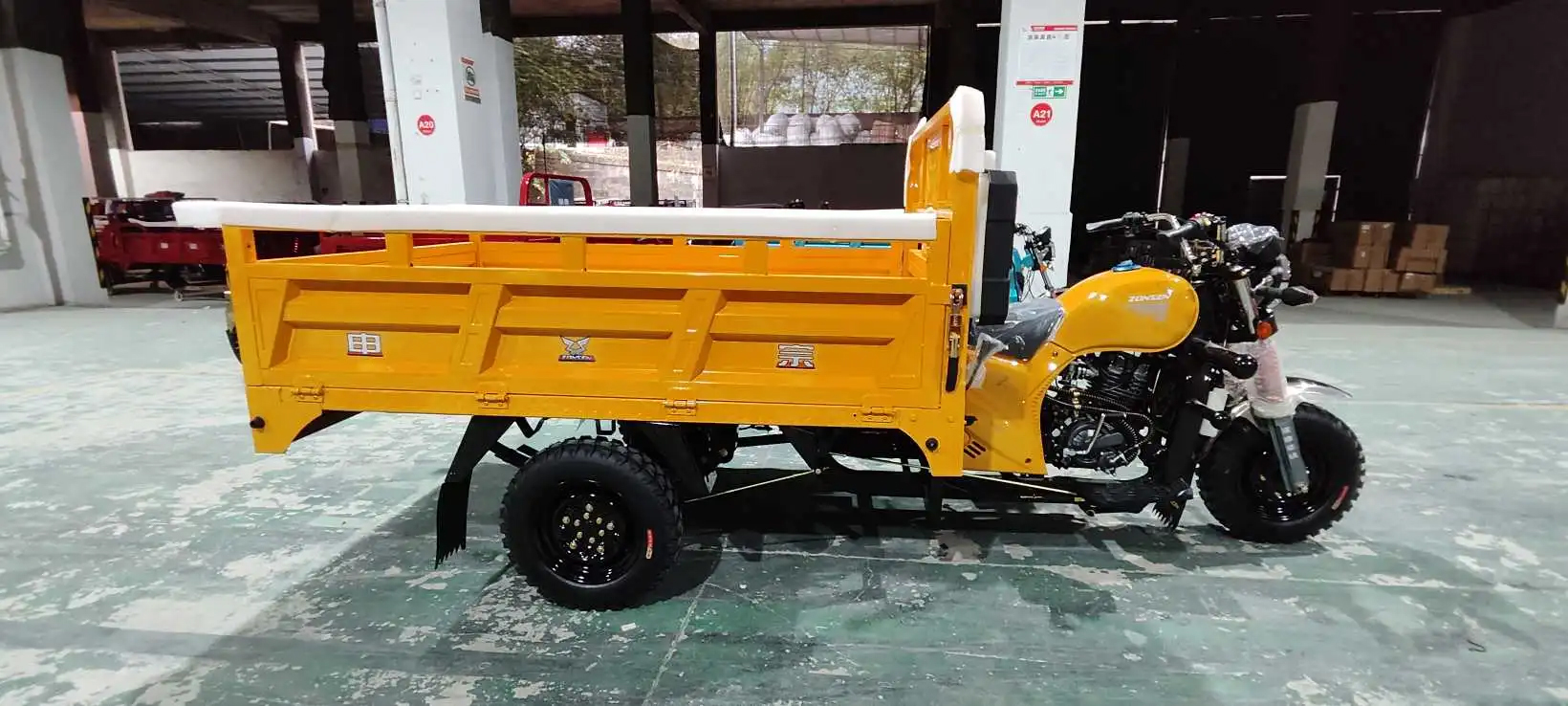 151 200cc Displacement 3 Wheel Gasoline Engine Motorized Petrol Cargo Tricycles for Adults