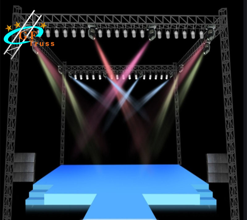Silver Golden Black Square Aluminum Stage Truss In Concert