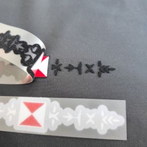 Raised Flocking Logo Customized 3D Heat Transfer For Clothes