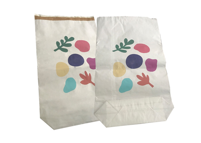 Custom Logo Kraft Paper Bag For Bread Wheat Flour Packaging