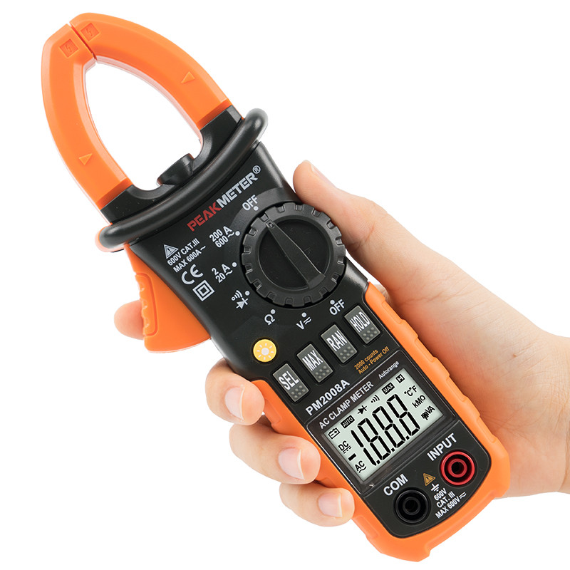 AC Digital CLamp Meter With Ammeter , Voltmeter , Ohmmeter And Backlight Current Measurement
