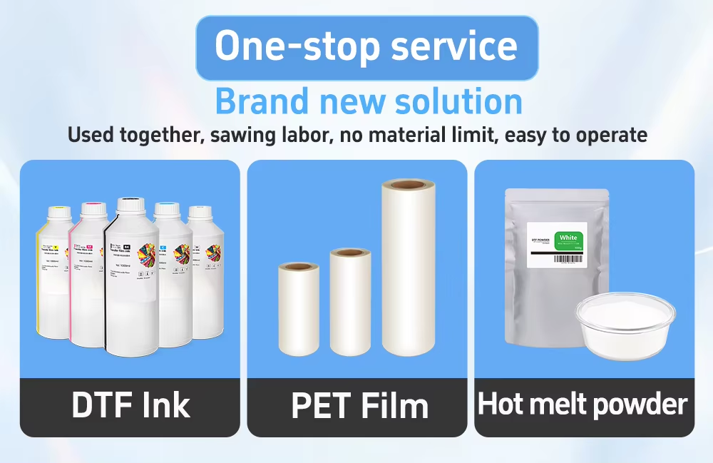 60cm*100m DTF PET Film white ink Instant Hot & Cold Peel Available