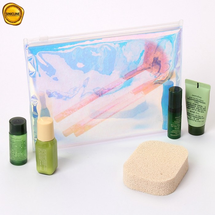 Laser Zipper Toiletry Cosmetic Packaging Bag Jewelry Pouch Holographic Mylar