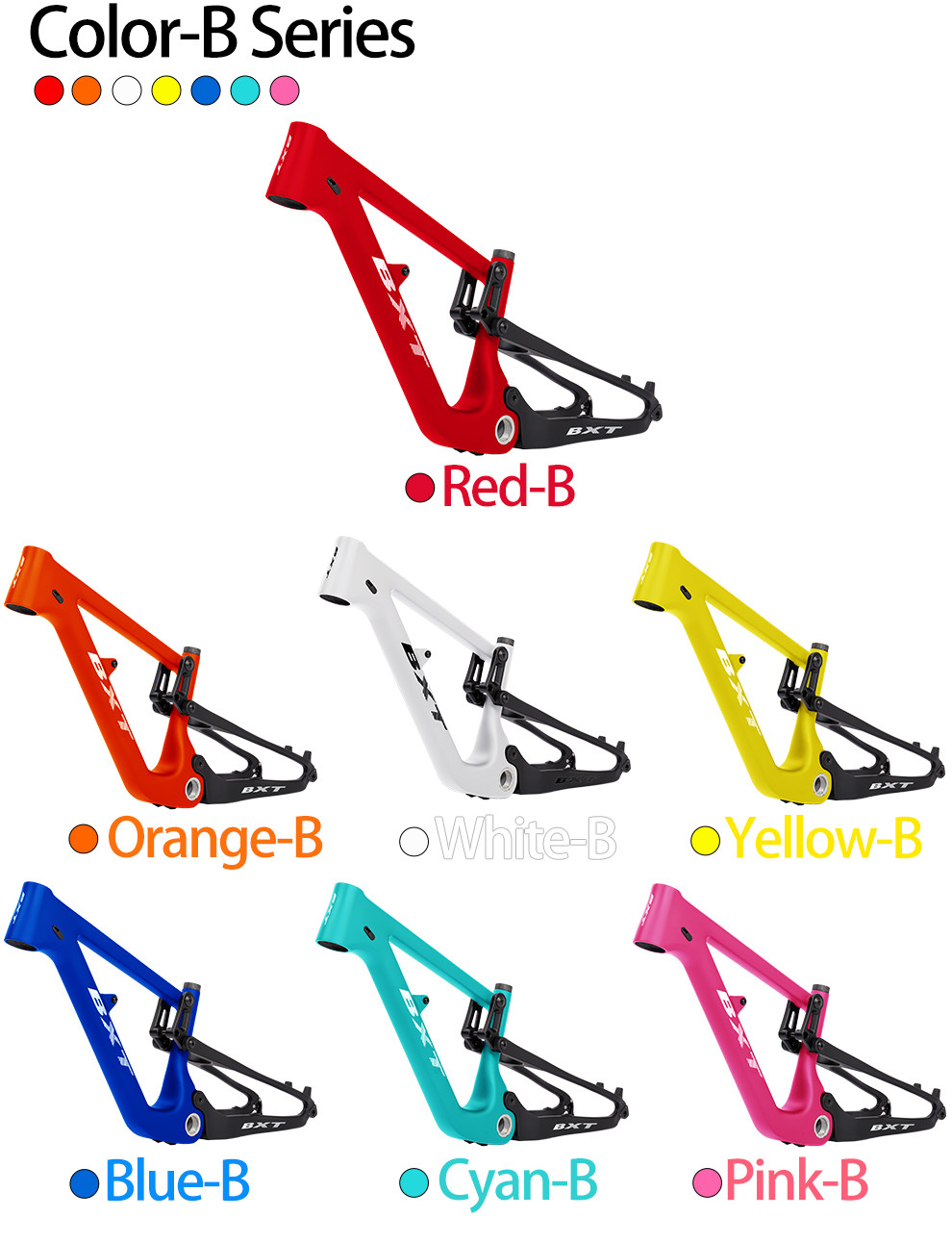 20 Kids Bicycle Carbon Frames Full Suspension Hardtail Mountain Bike Frame