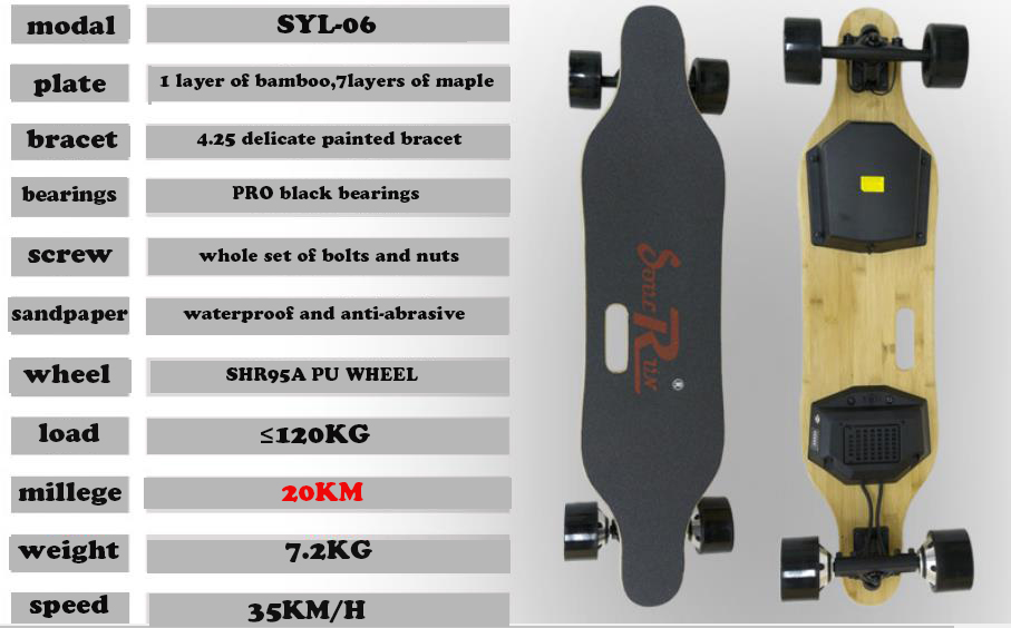36v Portable Electric Skateboard , Custom Electric Longboard Smooth Riding