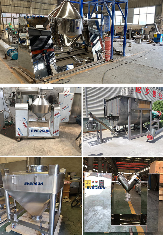 Continuous Tumbling Double Cone Blender Powder Mixer Machine For Minerals