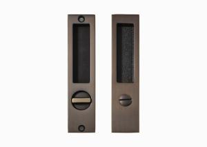China Brass Sliding Door Lock Set Handles Gold PVD Black For Interior Living Room Bathroom wholesale
