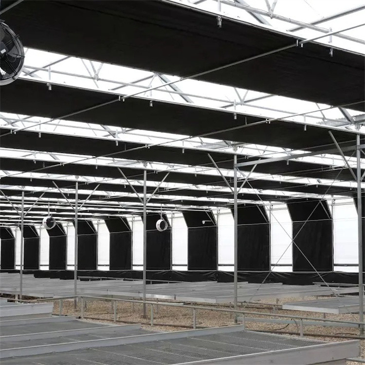 Commercial Automated Blackout Greenhouse Poly Tunnel Light Deprivation