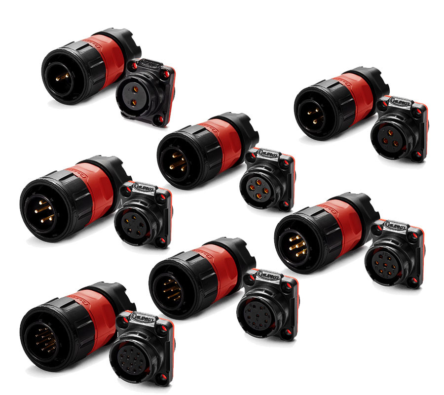 PBT Plastic 9 Pin DC 5A Circular Connector Waterproof Female Plug Male Socket Electrical Wire Plugs for LED Screen