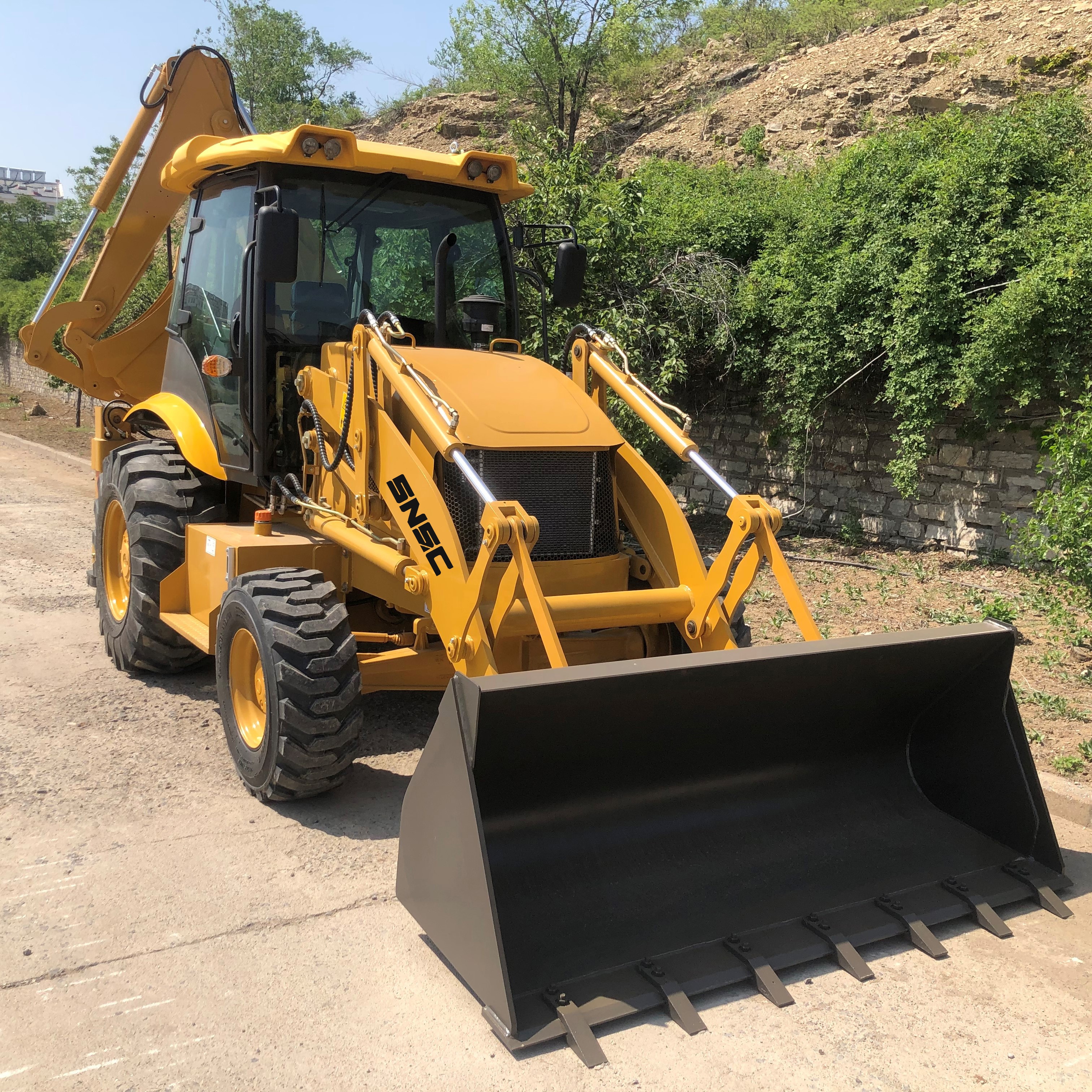 37KW 388H TW890 4 Wheel 580 Farms Core Motor Gearbox PLC World 4WD Excavator Loader Mini Tractor Backhoe
