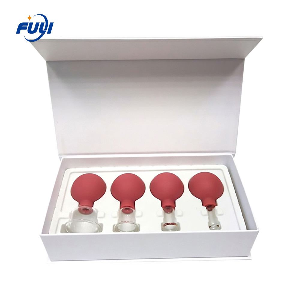Facial Vacuum Massage Suction PVC Silicone Glass Cupping Set Anti Cellulite