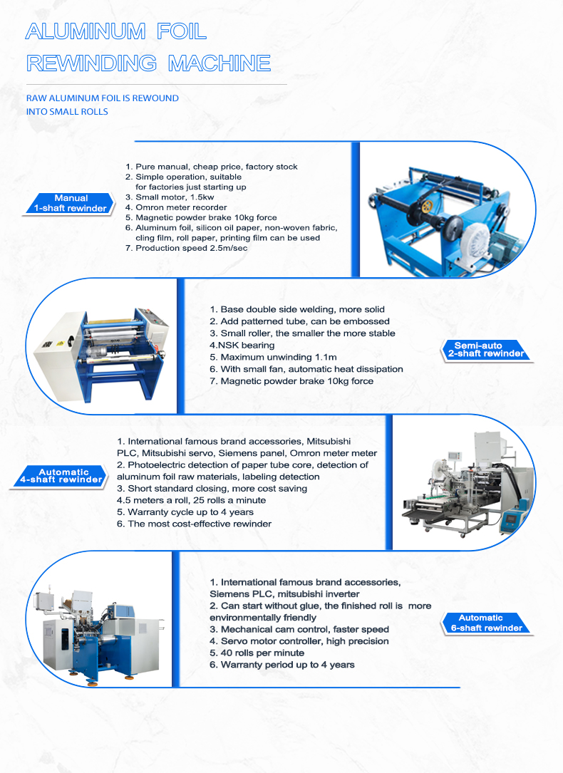 100-500mm Width Manual Aluminum Foil Slitting Rewinding Machine for Raw Material