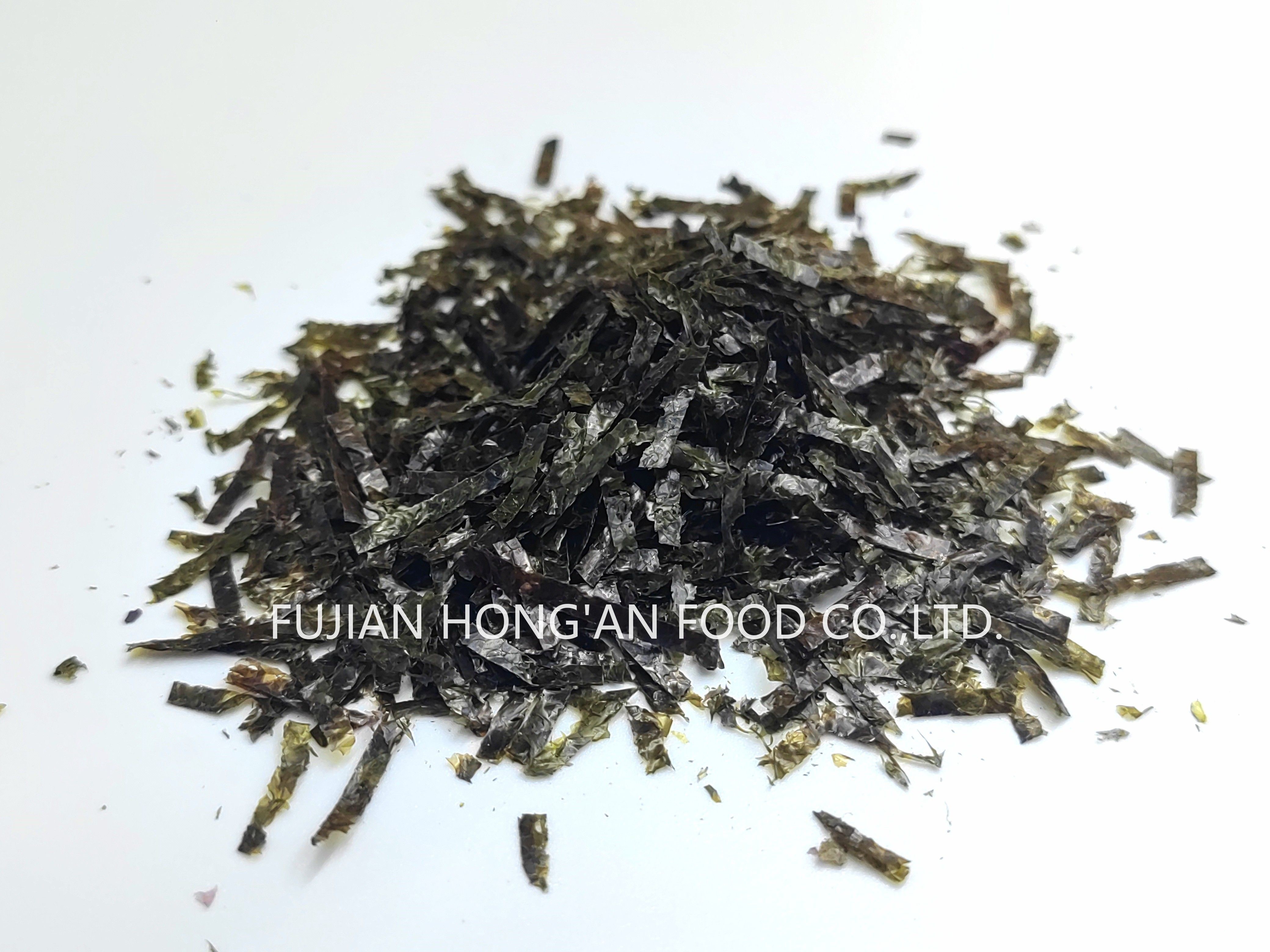 Rich Iodine Umami Amami Nori Roasted Seaweed Flake Ulva Lactuca Custom Size