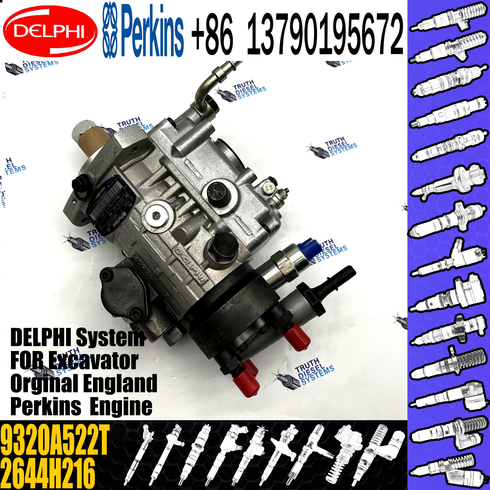 1104C Diesel Engine Fuel Pump 9320A522T Diesel Injection Pump