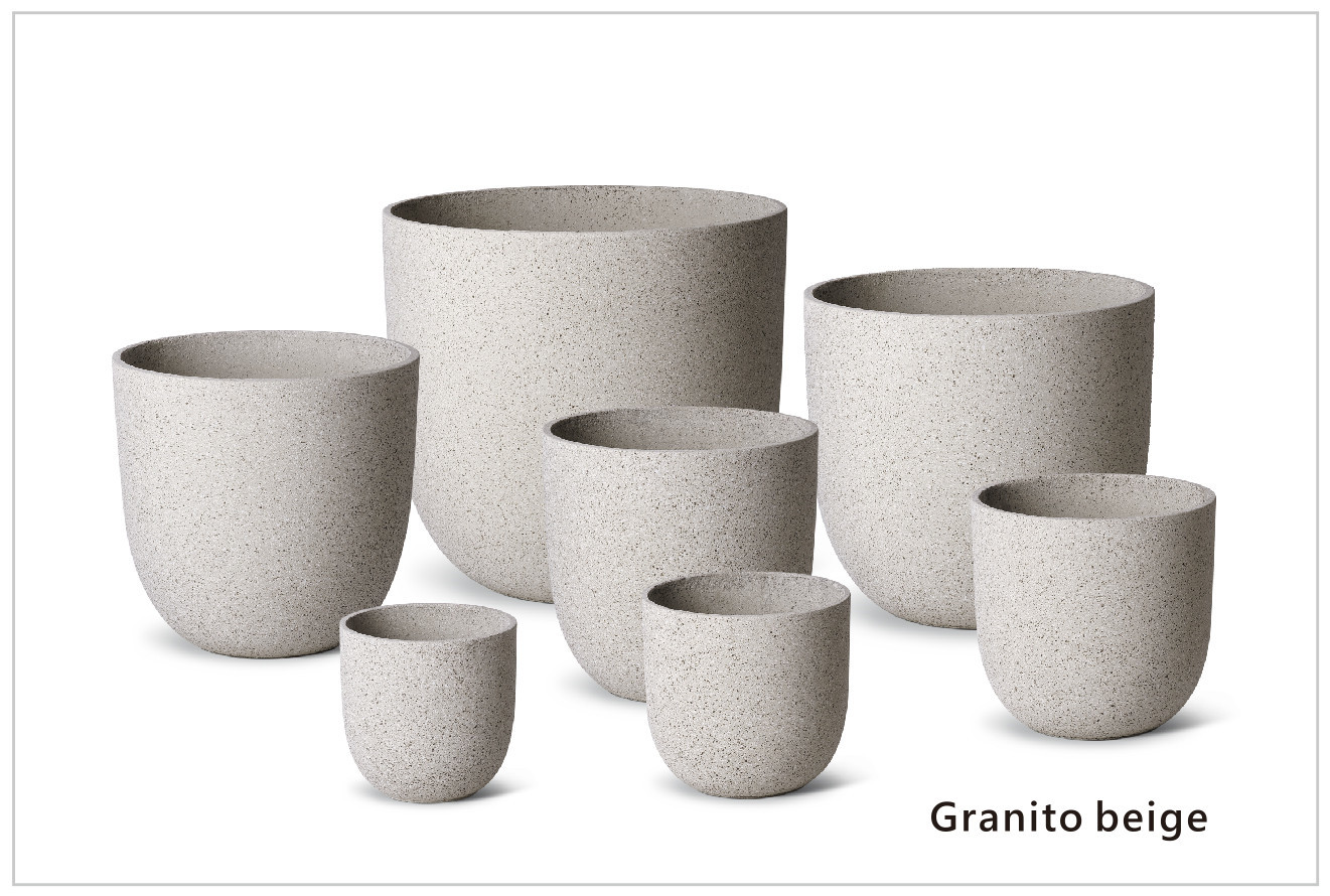 Bowl Shape Fiber Clay Flower Pot Small Size Bowl Planter Box For Indoor Outdoor Home Garden