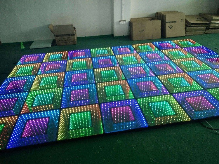 China Shinning multi color led floor lamp dancefloor twinkle starlit led white light dance floor tiles for wedding party