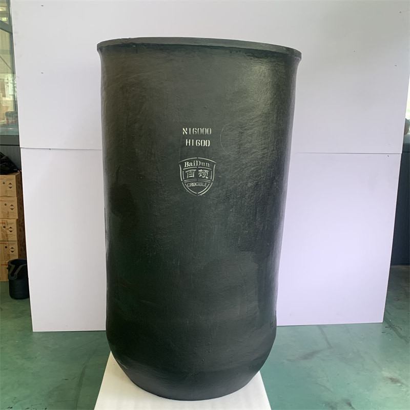 High Temp SiC Graphite Crucible 1600°C Metal Melting - 10" Dia Thermal Shock Resistant