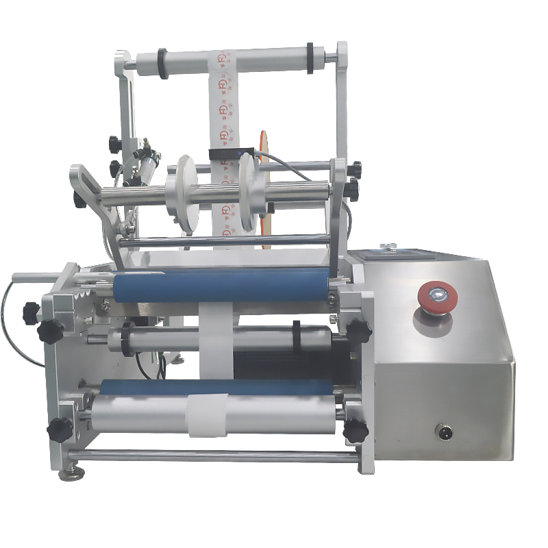Electric Driven Round Bottle Labeling Machine for Pet Bottles 76mm Roll Diameter