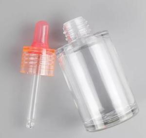 China Empty 30ml Serum Essential Oil Bottle With Dropper Pink wholesale