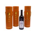 Gold Foil Paper Box Packaging Custom Logo Tube Wine Packaging Box