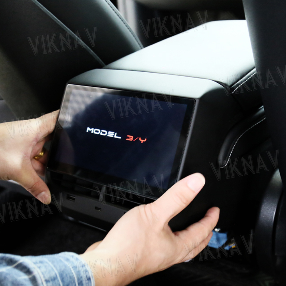 Android 12 Multimedia System For Tesla Model 3 Model Y Rear Display Touch Screen