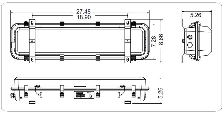 ATEX Certified 20~60W LED Explosion Proof High Bay Fixtures R SERIES-12
