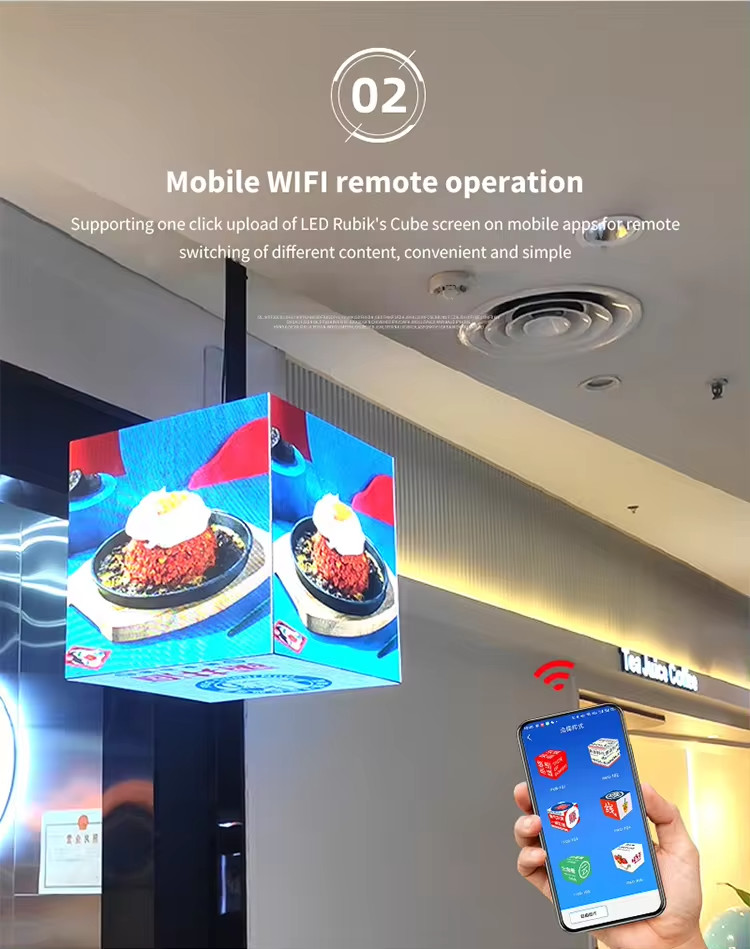 custom led display Led Digital Advertising Display Screen Creative Outdoor Waterproof Rotating Magic Cube Led Displays