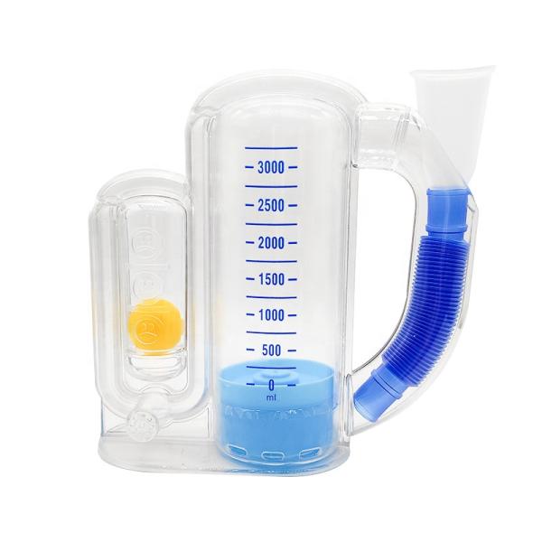 Breath Measurement System Breathing Lung Exerciser With Handle 5000 Volumetric Exerciser