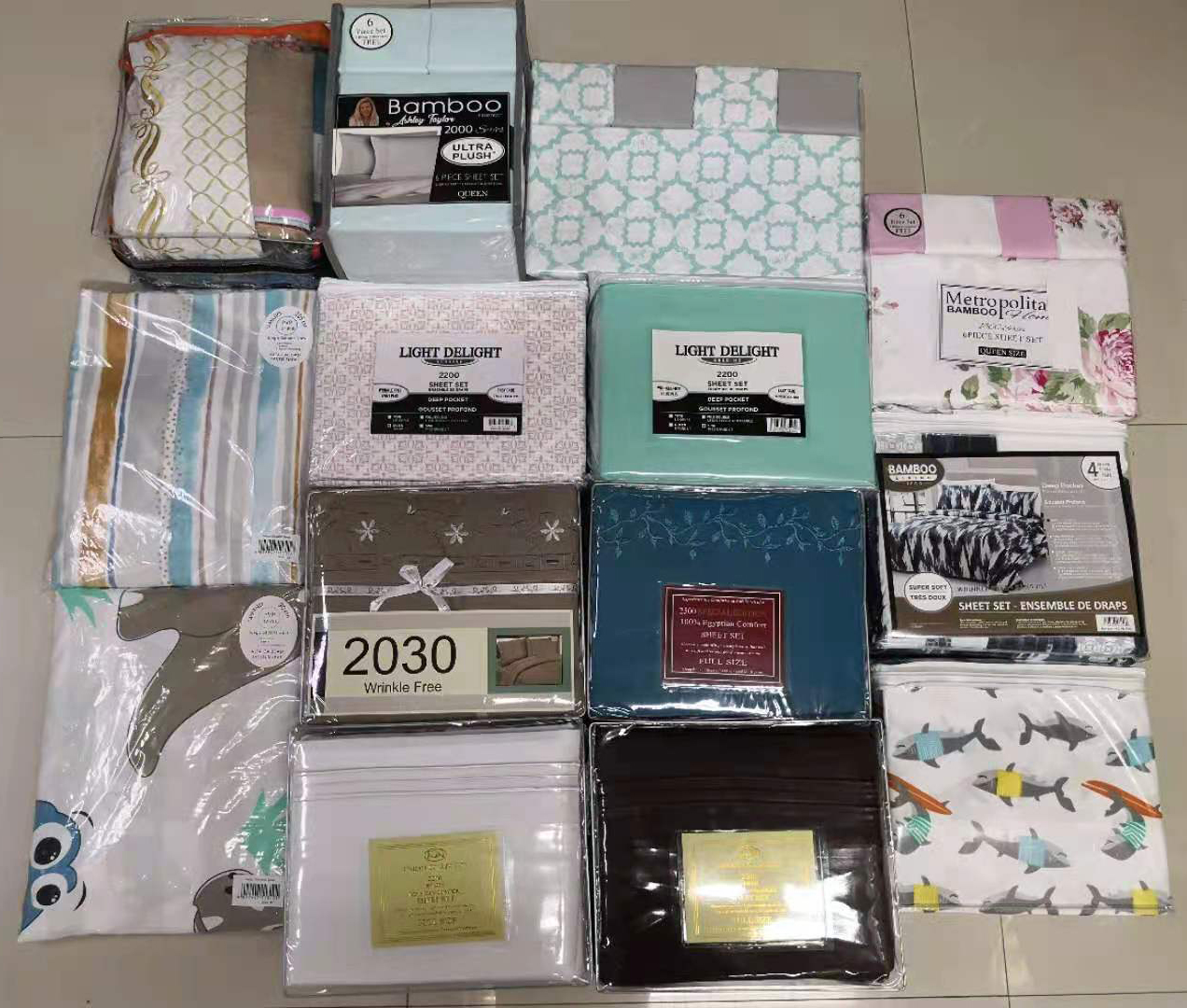 All-Season 1800 Thread Count 100% Microfiber Sheet set 6pcs made of 40 Fabric Count