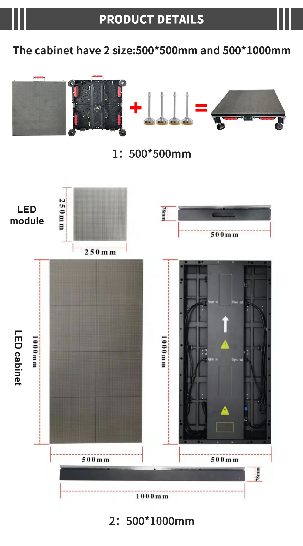 P3.91 P4.81 P6.25 Dance Floor LED Screen Video Wall For Eye Catching Advertising