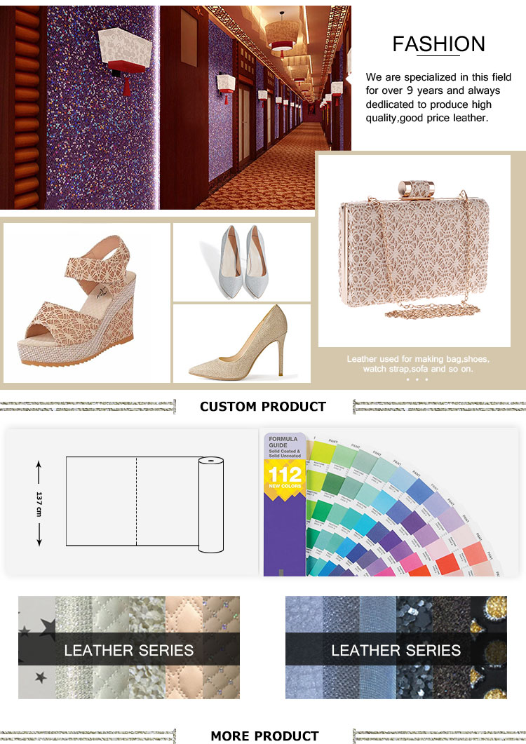 Seamlessly Printed Faux Leather Fabric , Stretch Faux Leather Fabric Composite Material