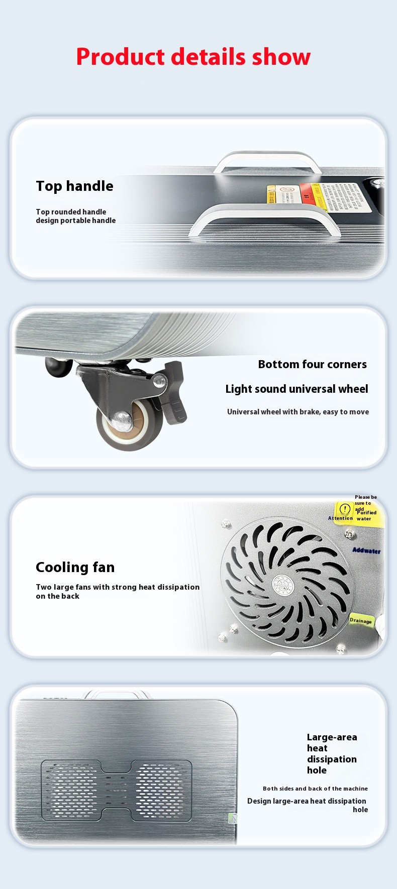 Stainless Steel Hydrogen Inhalation Machine 3000ml Capacities for Outdoor Desktop Installation Design Model